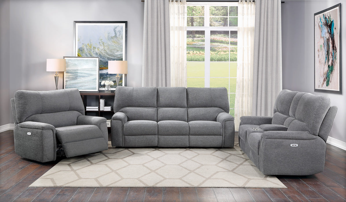 Dickinson Power Double Reclining Sofa with Power Headrests