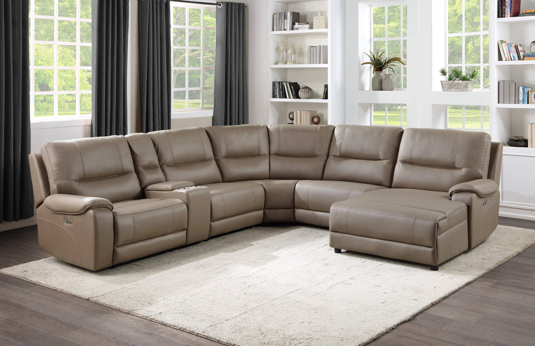 LeGrande (6)6-Piece Modular Power Reclining Sectional with Power Headrests and Right Chaise