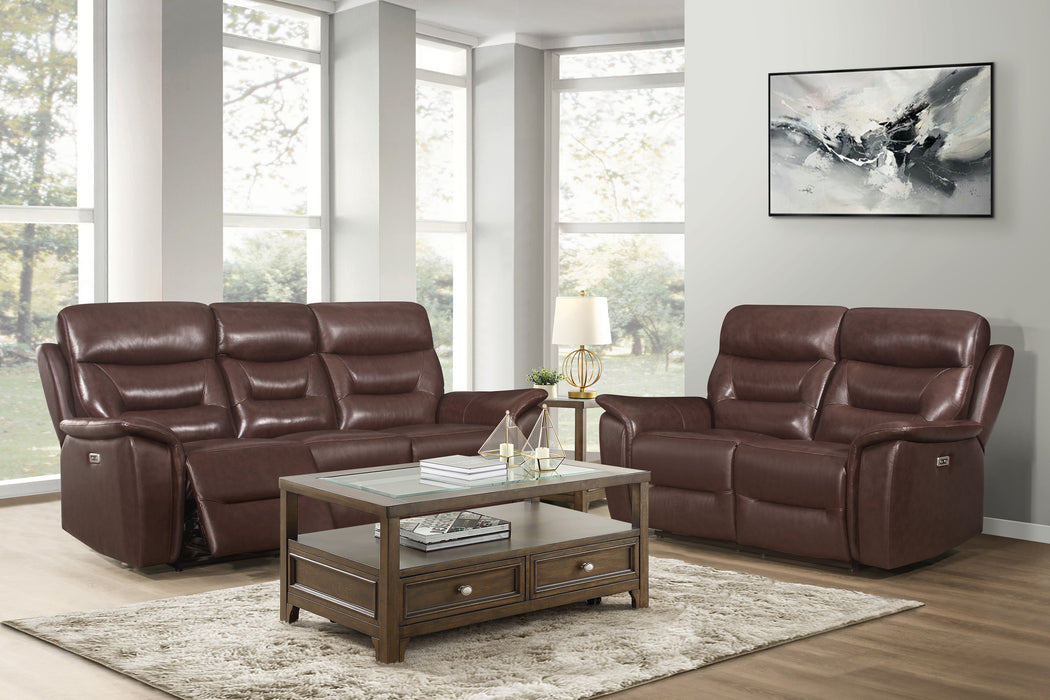 Armando Power Double Reclining Love Seat with Power Headrests and USB Ports