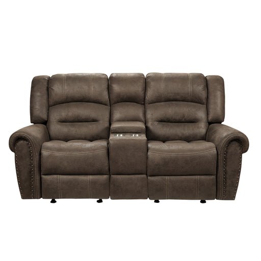 Creighton Double Glider Reclining Love Seat with Center Console