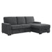 Morelia (2)2-Piece Sectional with Pull-out Bed and Right Chaise with Hidden Storage