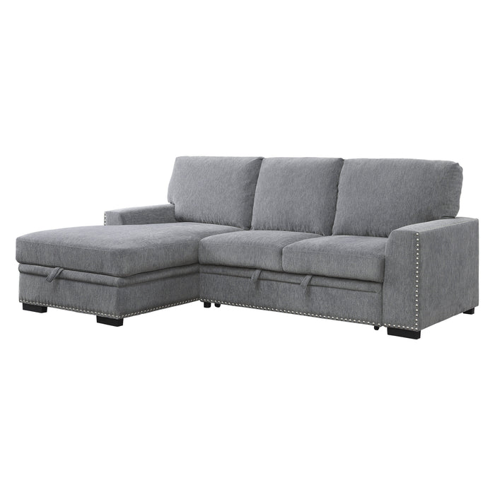 Morelia (2)2-Piece Sectional with Pull-out Bed and Left Chaise with Hidden Storage