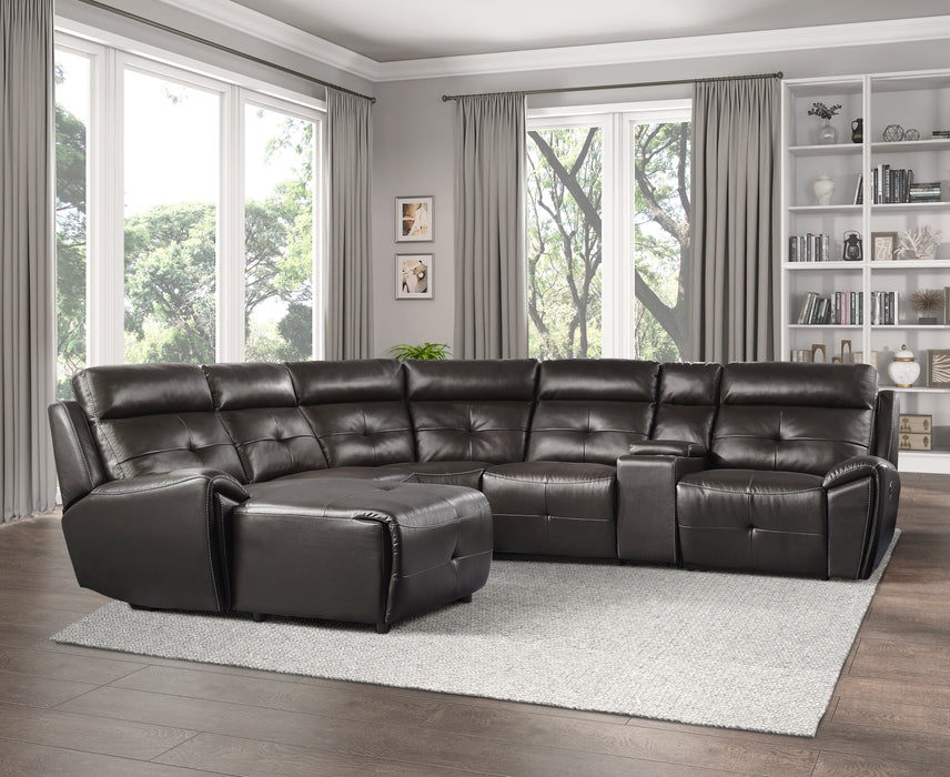 Avenue (6)6-Piece Modular Reclining Sectional with Left Chaise