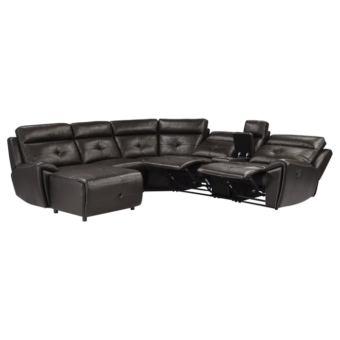 Avenue (6)6-Piece Modular Reclining Sectional with Left Chaise