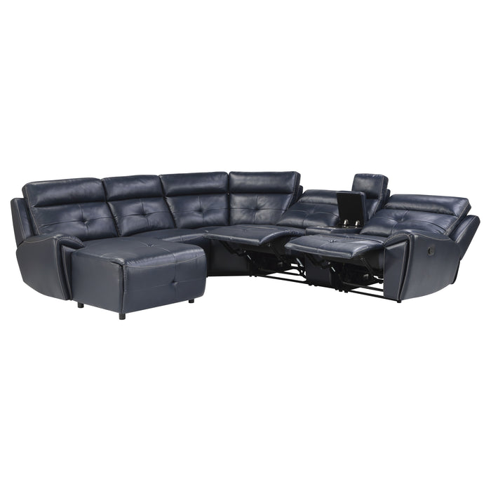 Avenue (6)6-Piece Modular Reclining Sectional with Left Chaise