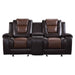 Briscoe Double Glider Reclining Love Seat with Center Console