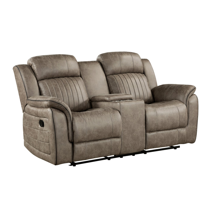 Centeroak Double Reclining Love Seat with Center Console