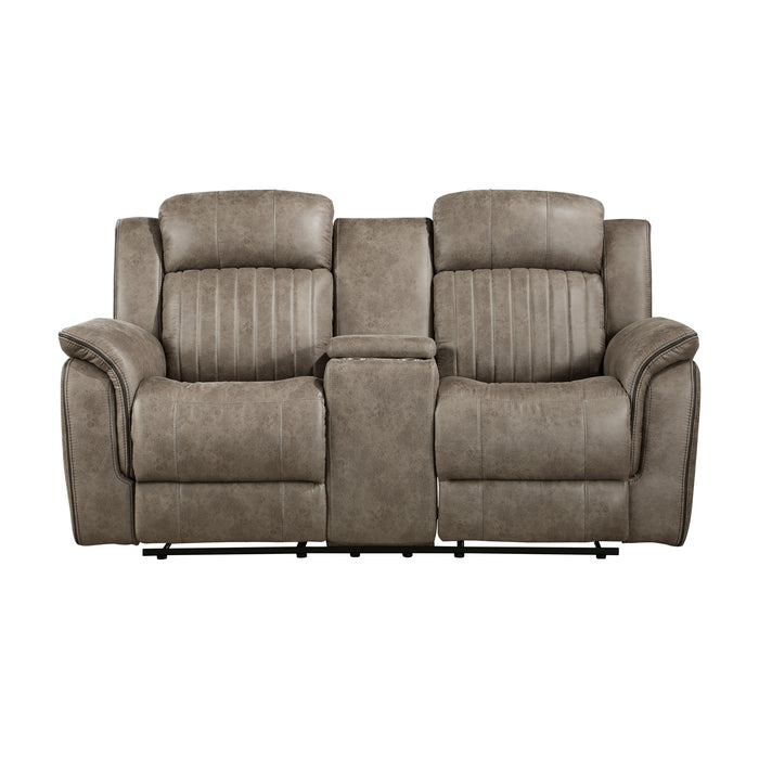 Centeroak Double Reclining Love Seat with Center Console