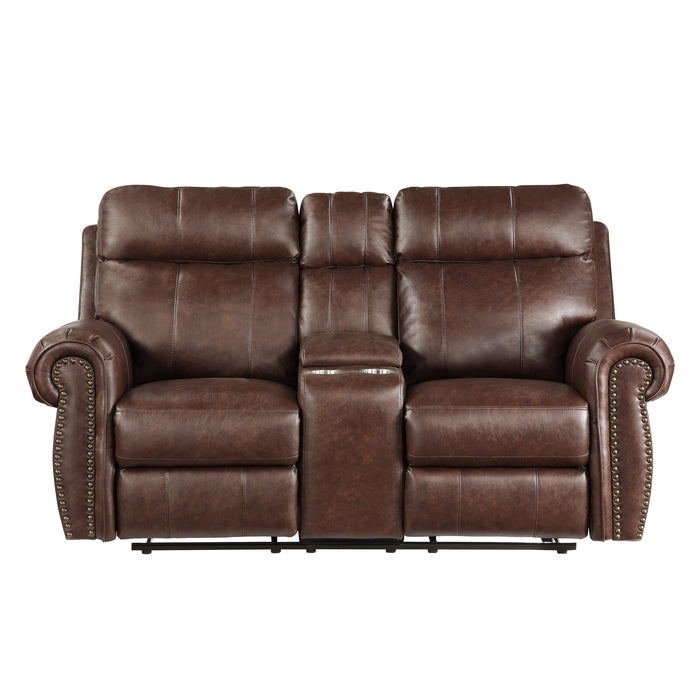 Granville Double Reclining Love Seat with Center Console