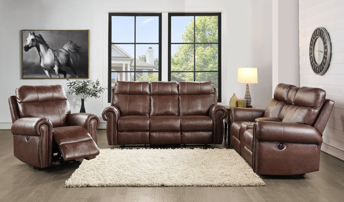 Granville Power Double Reclining Love Seat with Center Console