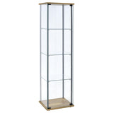 Bellatrix 3-shelf Clear Glass Curio Cabinet Mango