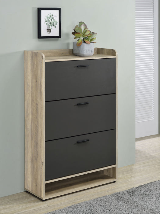 Denia 3-tier Engineered Wood Shoe Cabinet White