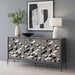 Krause 3-door Bone Inlay Accent Cabinet Grey and Black