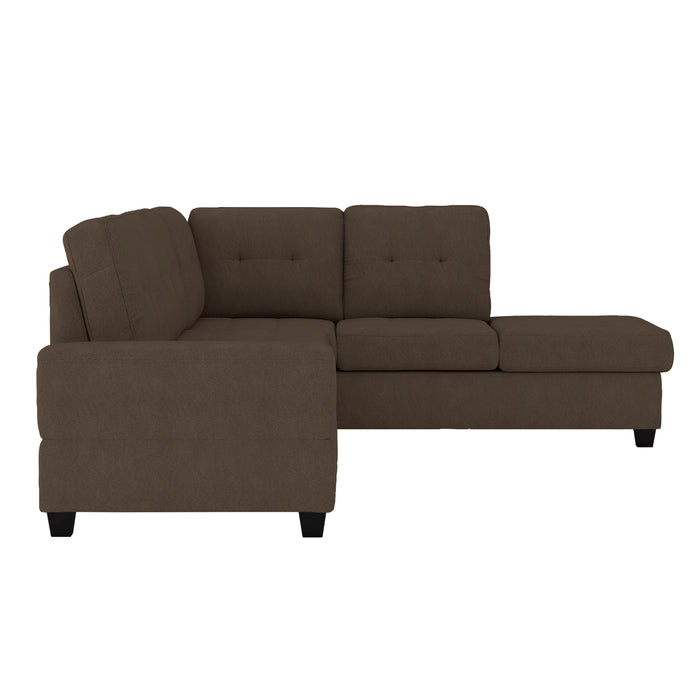 Maston (3)3-Piece Reversible Sectional with Drop-Down Cup Holders and Storage Ottoman