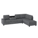 Maston (3)3-Piece Reversible Sectional with Drop-Down Cup Holders and Storage Ottoman