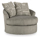 Soletren Oversized Ottoman - Black/Gray