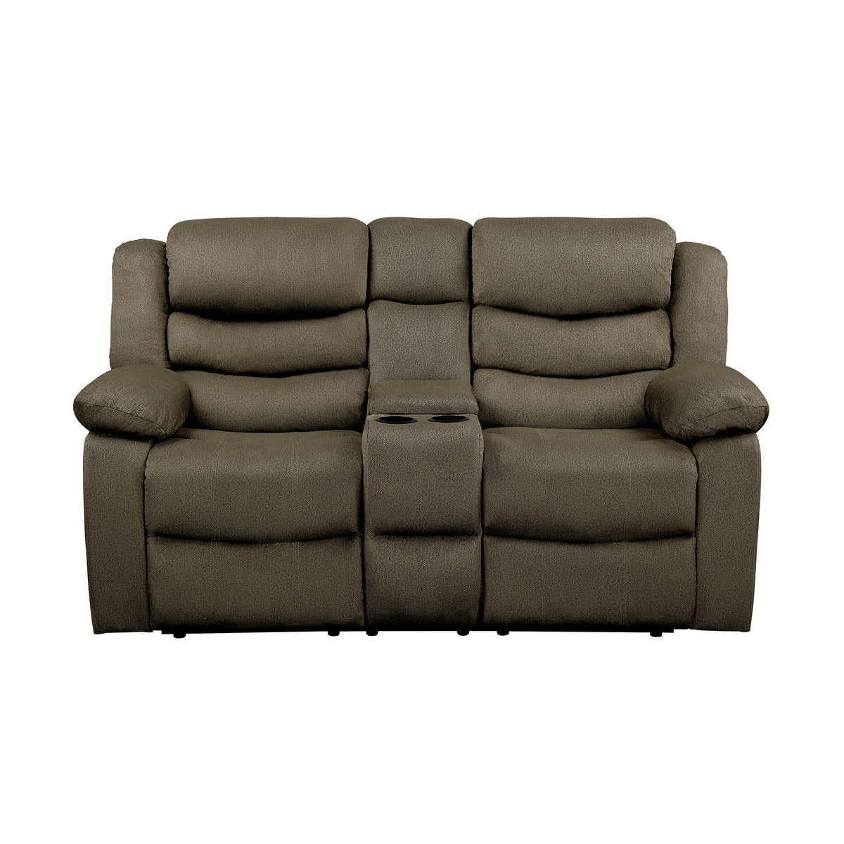 Discus Double Reclining Love Seat with Center Console — A&M Discount