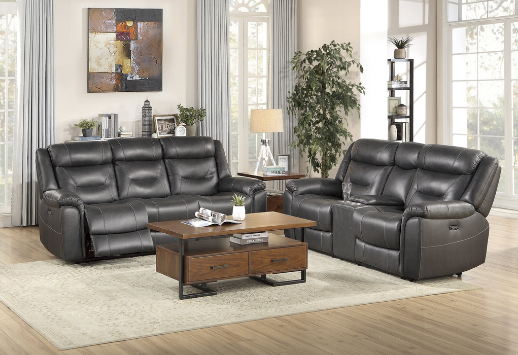 Kennett Power Double Reclining Sofa with Power Headrests and USB Ports