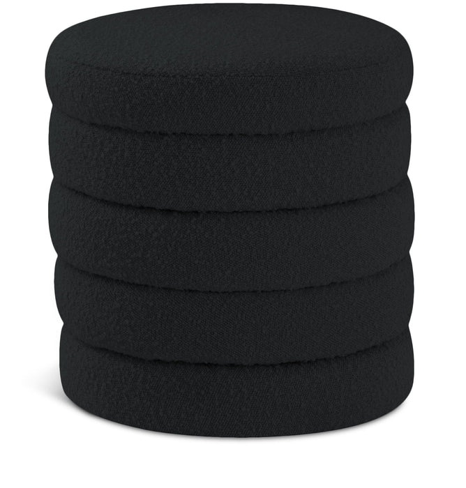 Taburete tapizado de bouclé Aphia