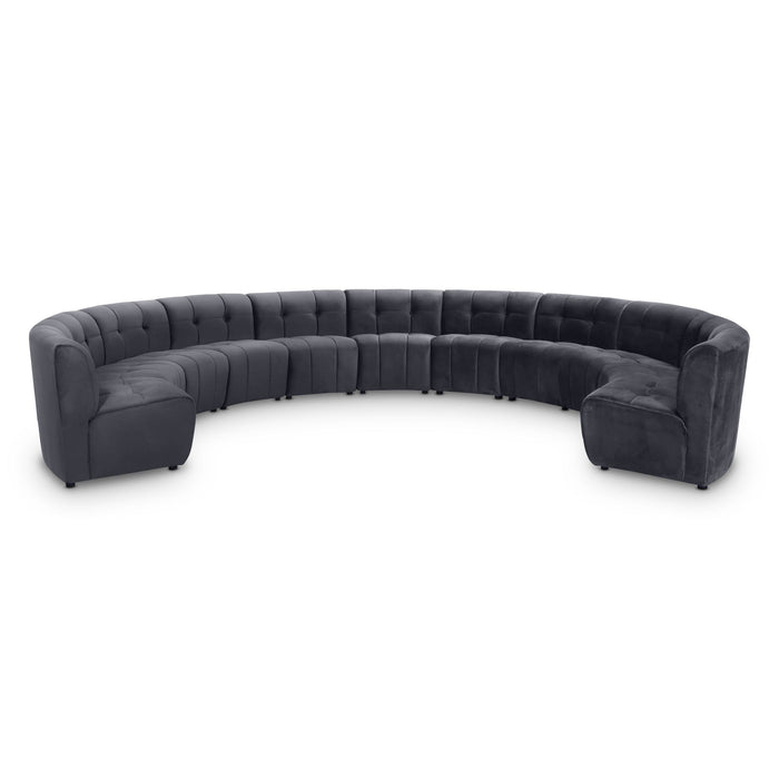 Limitless 177.5" Velvet Upholstered 11pc. Modular Sectional