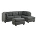 Dasha (3)3-Piece Sectional with Ottoman