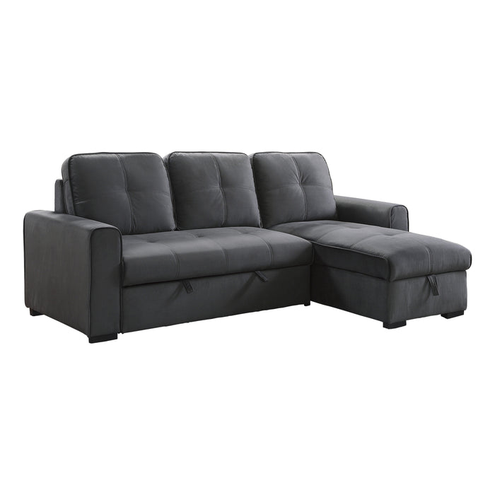 Magnus (2)2-Piece Sectional with Pull-out Bed and Right Chaise with Hidden Storage