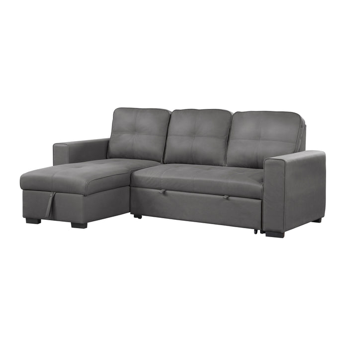 Magnus (2)2-Piece Reversible Sectional with Pull-out Bed and Hidden Storage