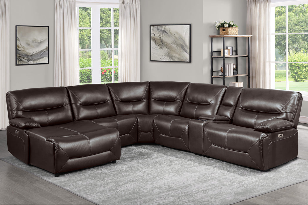 Dyersburg (6)6-Piece Power Reclining Sectional with Left Chaise