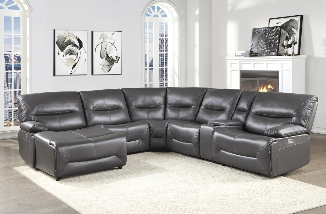 Dyersburg (6)6-Piece Power Reclining Sectional with Left Chaise