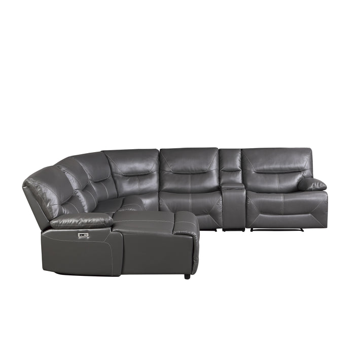 Dyersburg (6)6-Piece Power Reclining Sectional with Left Chaise