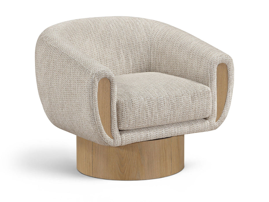 Avella Interwoven Fabric Upholstered Swivel Chair