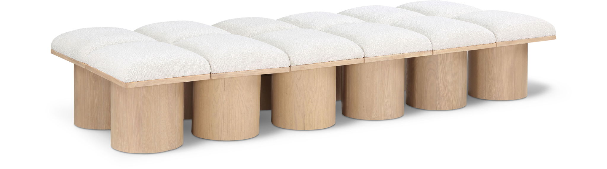 Pavilion Boucle Fabric Upholstered 12pc. Modular Bench