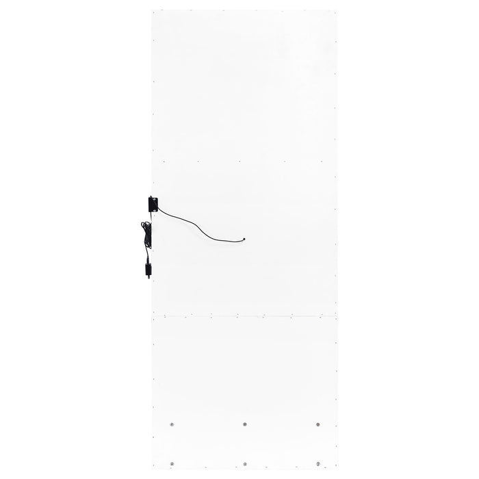Spector 1-drawer Lighted Full-Length Floor Mirror White High Gloss