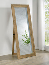 Espejo de cuerpo entero con soporte y vidrio templado Cadence, color mango
