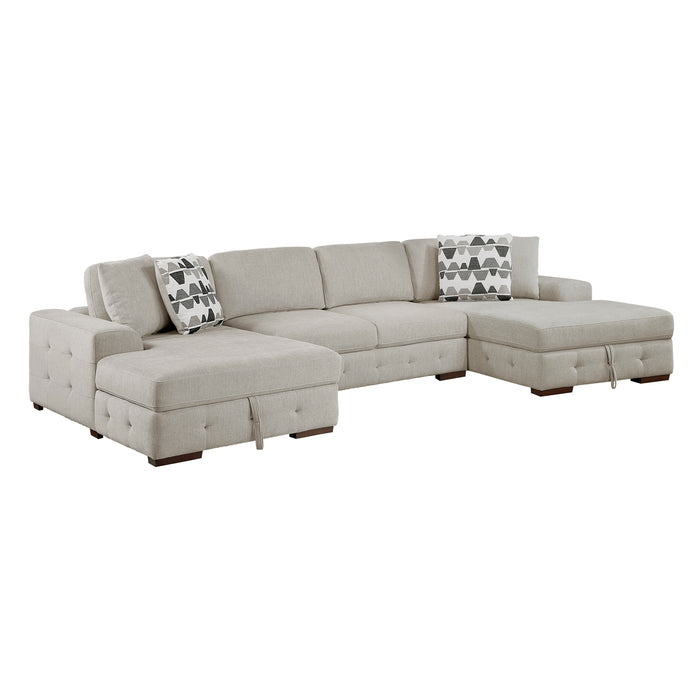 9624TP*3LCRC 3-Piece Sectional with Left and Right Chaise
