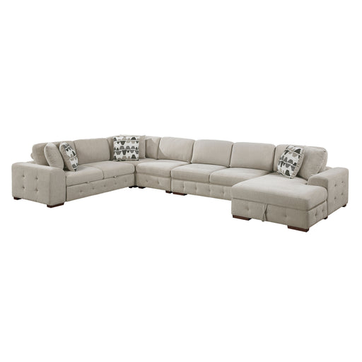 9624TP*52L1ACRC 5-Piece Sectional with Right Chaise and Pull-out Bed