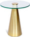 Glassimo Glass Top And Iron Base End Table