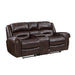 Center Hill Double Glider Reclining Love Seat with Center Console