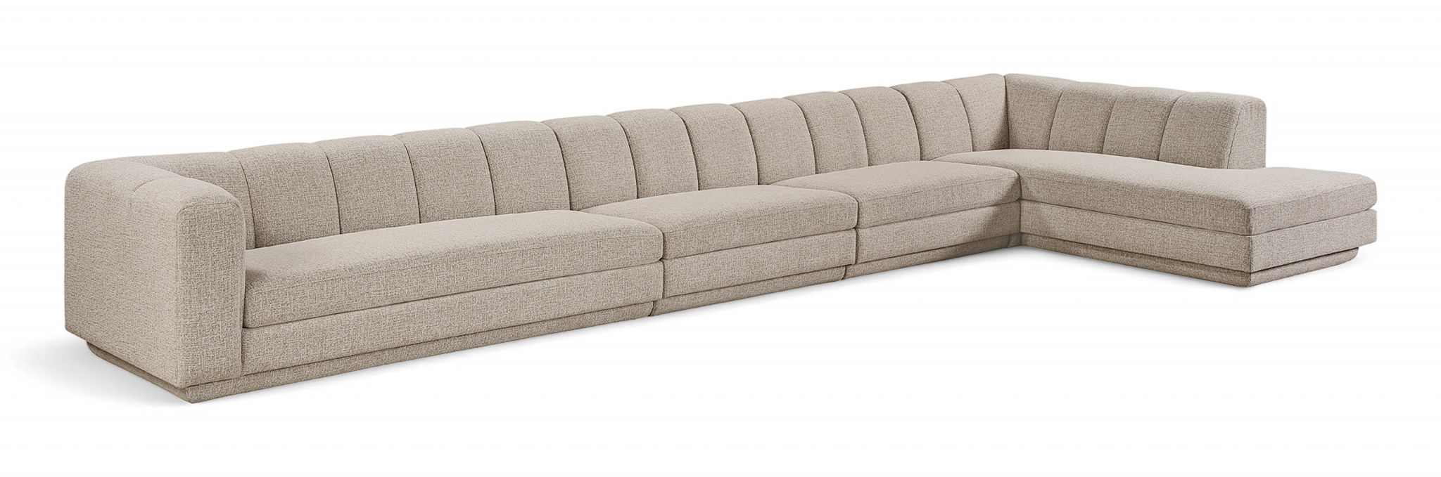 Seccional modular tapizado de tela Modari de 194.25" de 4 piezas