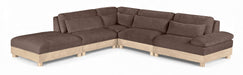 Turin 127.75" Chenille Fabric Upholstered 5pc. Modular Sectional