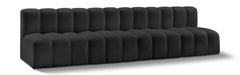 Arc 119" Vegan Leather Upholstered 4pc. Modular Sectional