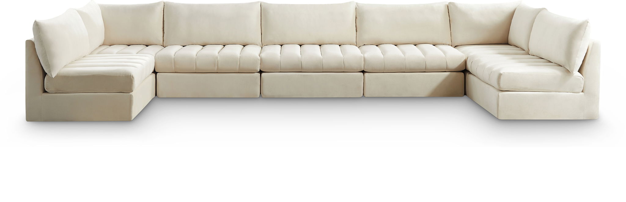 Jacob 177" Velvet Upholstered 7pc. Modular Sectional
