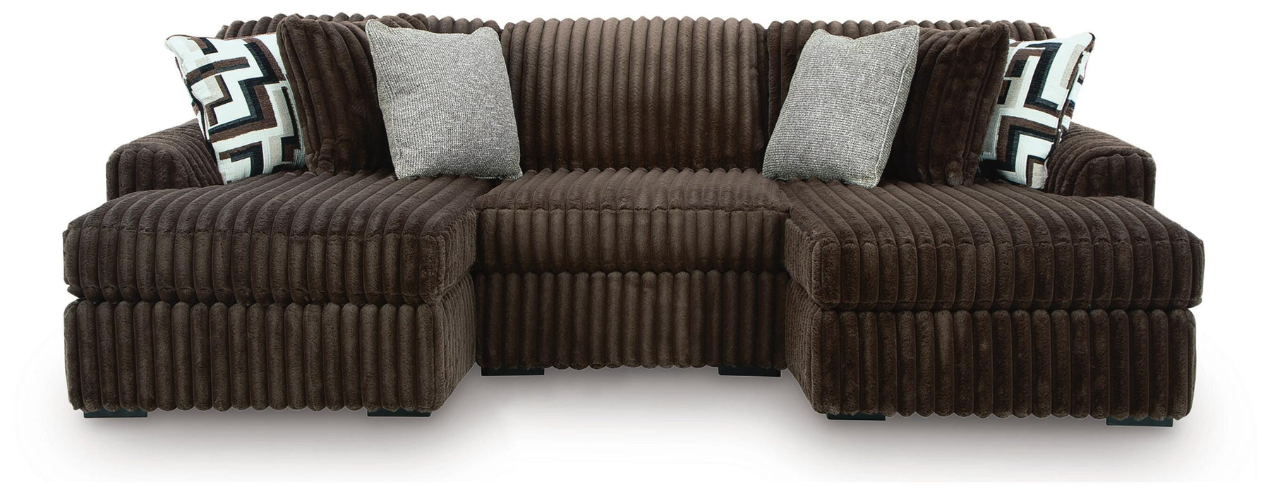 Seccional doble chaise Midnight-Madness de 3 piezas