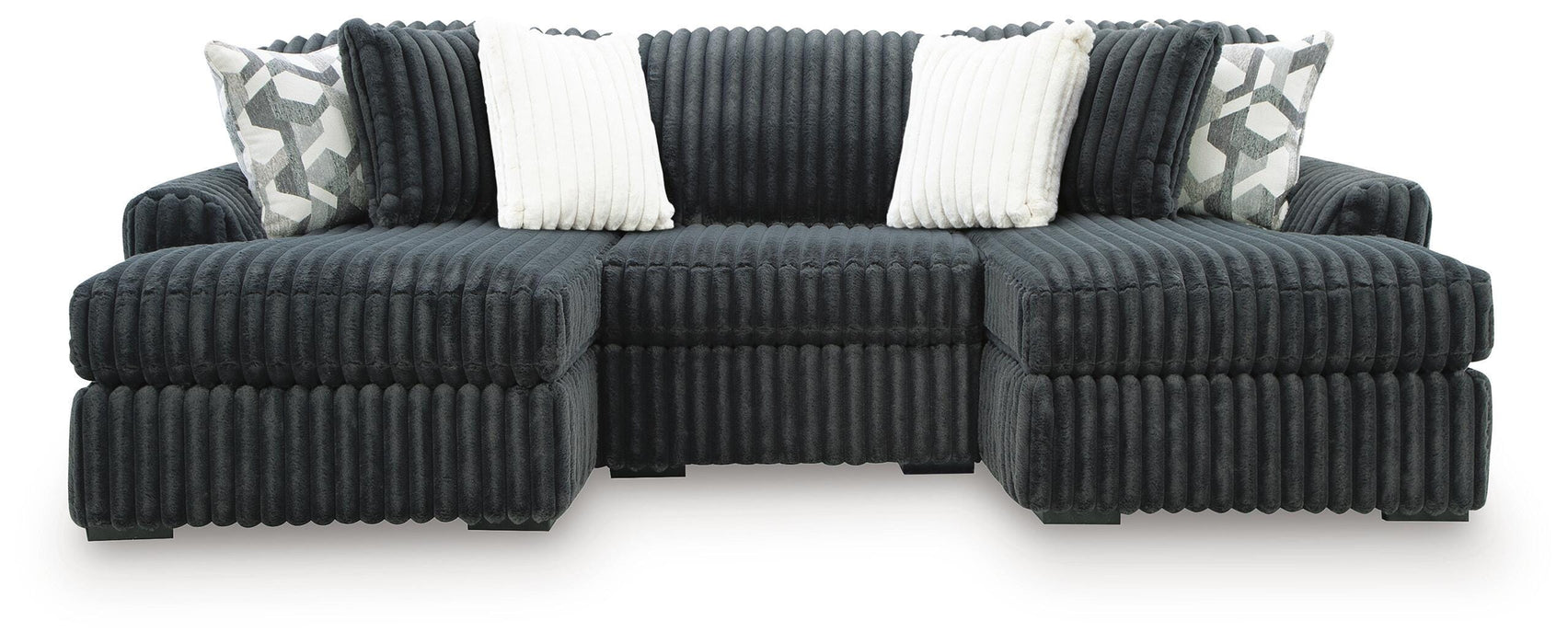 Seccional doble chaise Midnight-Madness de 3 piezas