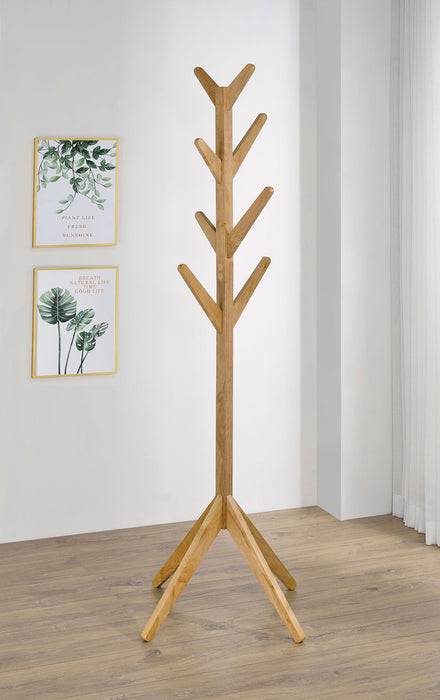 Margaret Solid Wood Coat Rack Clothing Hanger Cappuccino