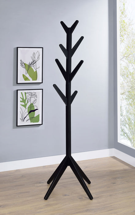 Margaret Solid Wood Coat Rack Clothing Hanger Cappuccino