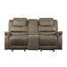 Shola Double Glider Reclining Love Seat with Center Console