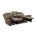 Shola Power Double Reclining Sofa with Power Headrests, Drop-Down Cup Holders, Receptacles and USB Ports
