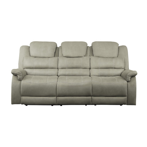 Shola Double Reclining Sofa with Center Drop-Down Cup Holders, Receptacles and USB Ports