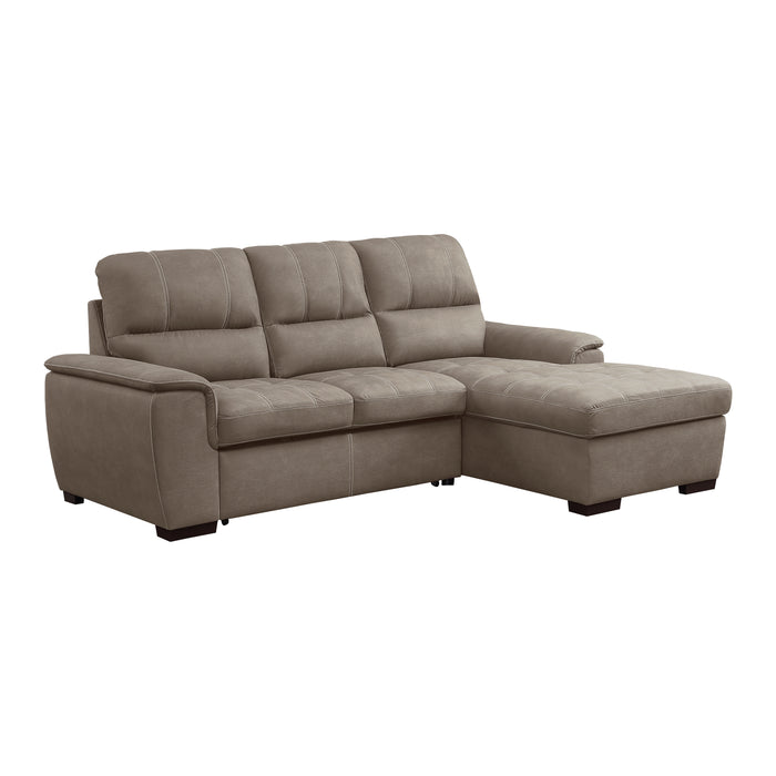 Andes 2 Piece Sectional with Pull-out Bed with Hidden Storage